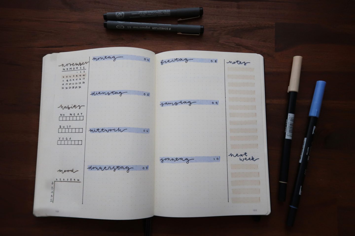 kalender, bullet journal, monat, schrift